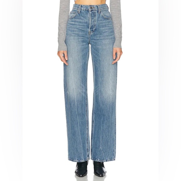 GRLFRND Denim - GRLFRND Light Blue High-Rise Wide-Leg Jeans